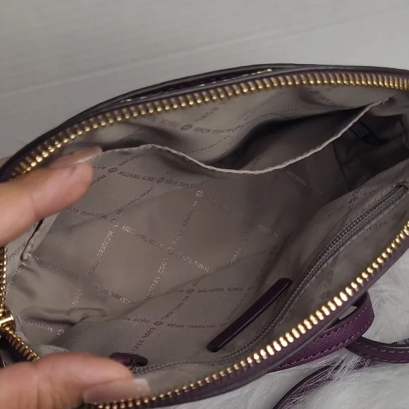 Michael Kors Pink and Purple Crossbody Bag with Silver Chain With Wallet - Picture 6 of 10
